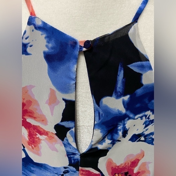 Nwt Lulu’s Here and Luau Navy Blue Floral Print Swing Dress Women’s Size XS - Picture 7 of 13